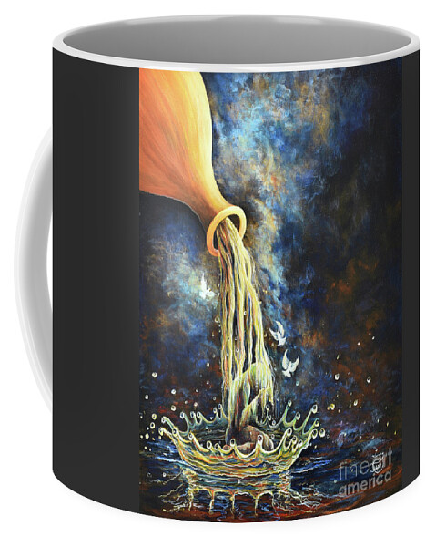 Vessel Coffee Mug featuring the painting Regeneration by Nancy Cupp