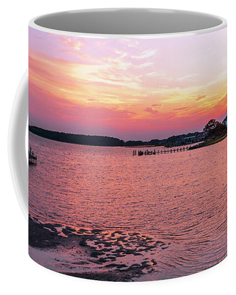 Sunset Coffee Mug featuring the photograph Rehoboth Bay August Sunset by Jason Fink