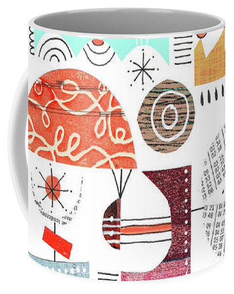 Collage Coffee Mug featuring the mixed media Relais et Chateau by Lucie Duclos
