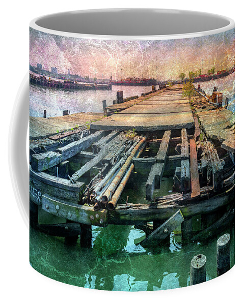 Photosbycate Coffee Mug featuring the photograph Relic of a Pier by Cate Franklyn