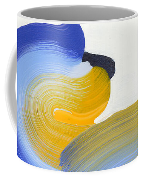 Abstract Coffee Mug featuring the painting Remembering 1972 by Claire Desjardins