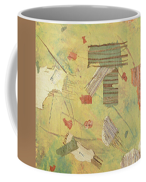 Abstract Coffee Mug featuring the mixed media Reminiscence by Dick Richards
