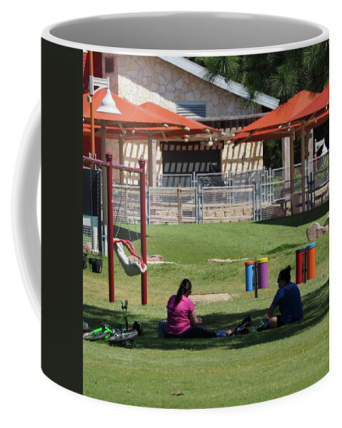 Red Coffee Mug featuring the photograph Rest Break by C Winslow Shafer
