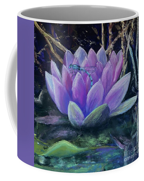 Dragonfly Coffee Mug featuring the painting Rest Stop by Susan Sarabasha