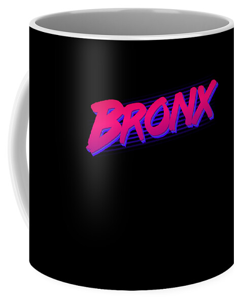 Funny Coffee Mug featuring the digital art Retro Bronx NY by Flippin Sweet Gear