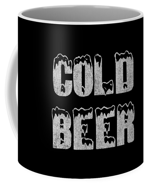 Funny Coffee Mug featuring the digital art Retro Cold Beer by Flippin Sweet Gear