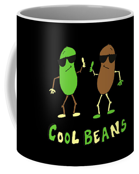Funny Coffee Mug featuring the digital art Retro Cool Beans by Flippin Sweet Gear