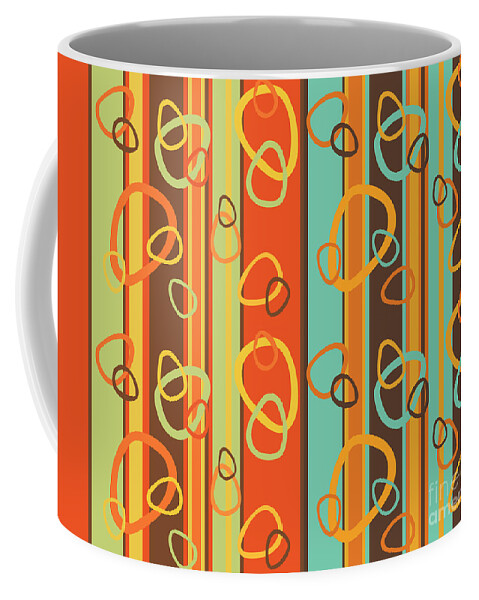 Retro Colors Coffee Mug featuring the digital art Retro Design His and Hers by Patricia Awapara