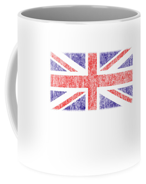 Funny Coffee Mug featuring the digital art Retro UK Union Jack Flag by Flippin Sweet Gear