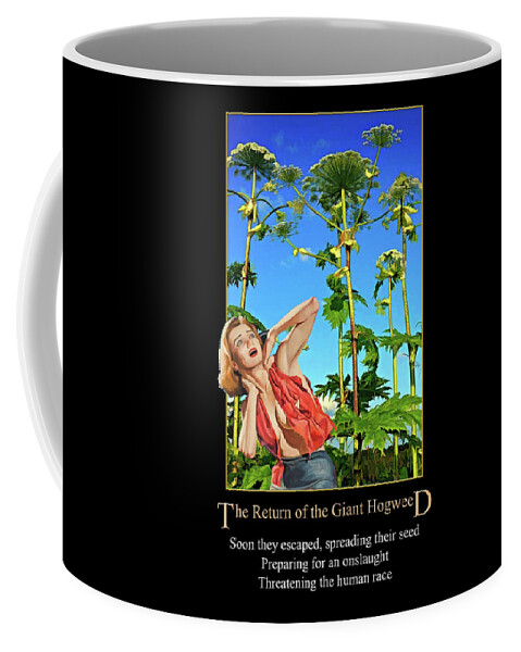 Return Of The Giant Hogweed Coffee Mug featuring the digital art Return of the Giant Hogweed by John Haldane