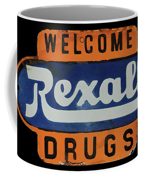 Rexall Coffee Mug featuring the photograph Rexall Drug Store Vintage Signs by Flees Photos