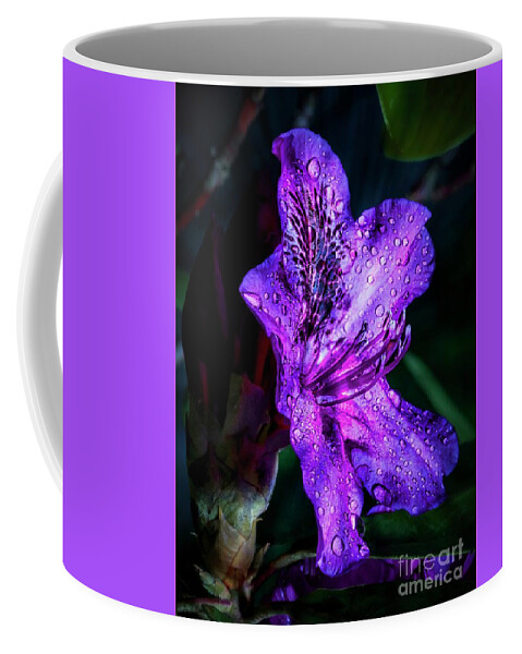 Flowers Coffee Mug featuring the pyrography Rhododendron by Joseph Miko