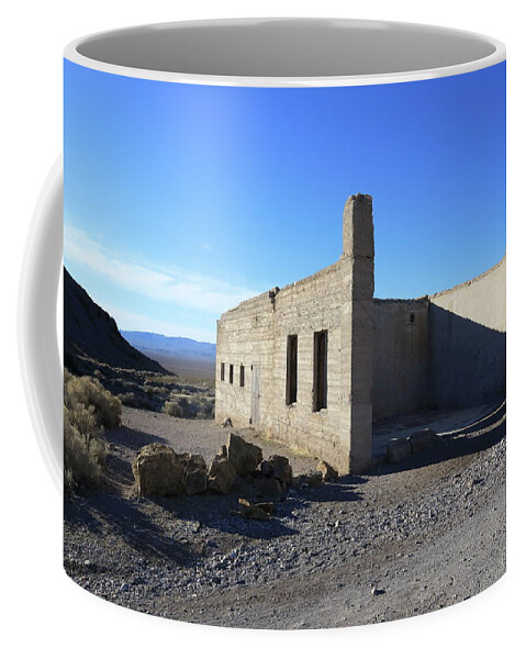 Ghost Town Coffee Mug featuring the photograph Rhyolite Ghost Town by Jonathan Babon