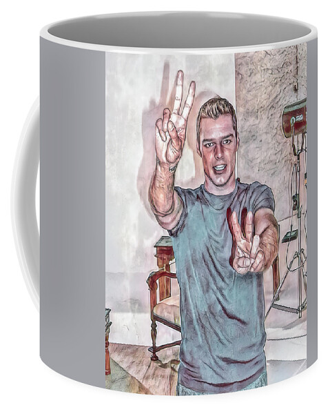 © 2020 Lou Novick All Rights Reserved Coffee Mug featuring the photograph Ricky Martin by Lou Novick