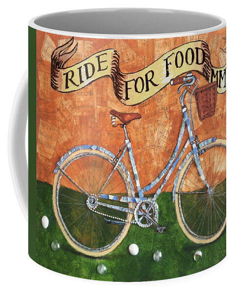  Coffee Mug featuring the painting Ride For Food MMXX by Pauline Lim