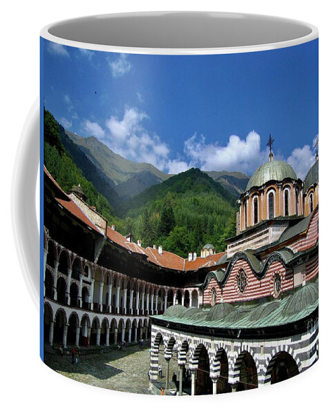  Coffee Mug featuring the photograph Rila Monastery by Annamaria Frost