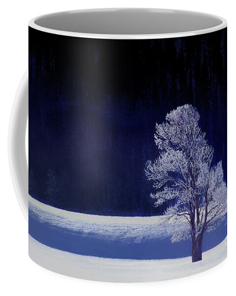 Dave Welling Coffee Mug featuring the photograph Rime Ice Covered Tree Yellowstone National Park Wyoming by Dave Welling