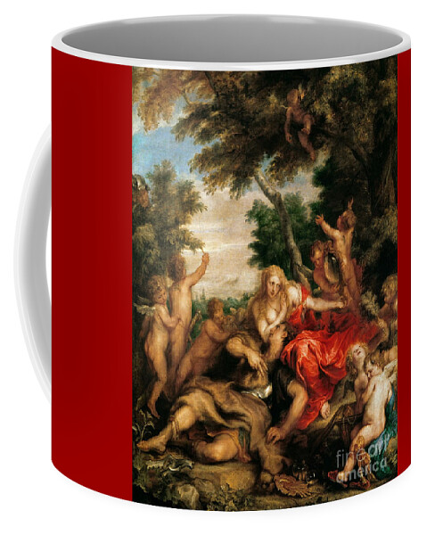 Rinaldo And Armida Coffee Mug featuring the painting Rinaldo and Armida by Sir Anthony van Dyck