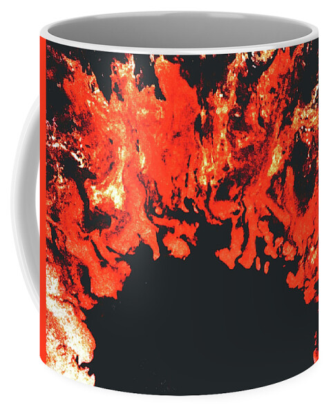 Fire Coffee Mug featuring the painting Ring Of Fire by Anna Adams