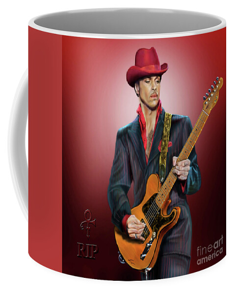The Artist Coffee Mug featuring the painting Rip The Artist by Reggie Duffie