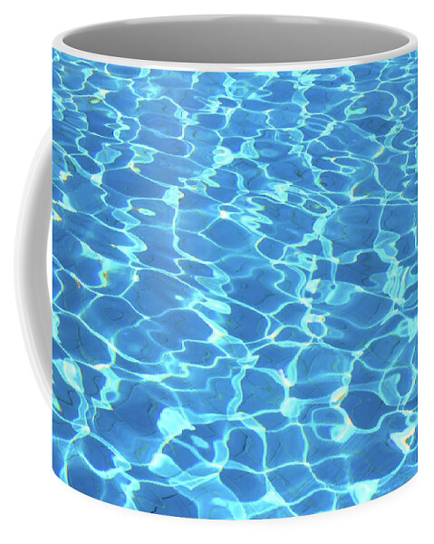 Abstract Coffee Mug featuring the photograph Ripple Turquoise Water Background by Mikhail Kokhanchikov