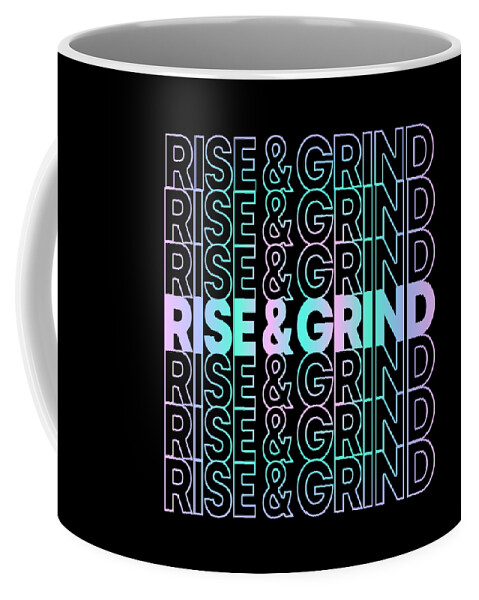 Skateboarding Coffee Mug featuring the digital art Rise and Grind by Flippin Sweet Gear