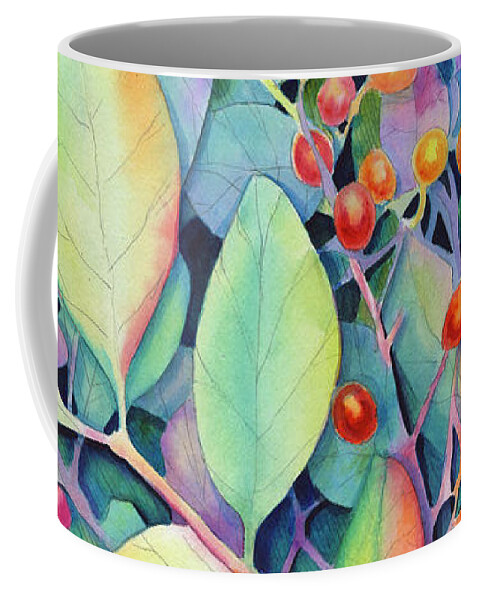 Foliage Coffee Mug featuring the painting Rise and Shine by Lois Blasberg