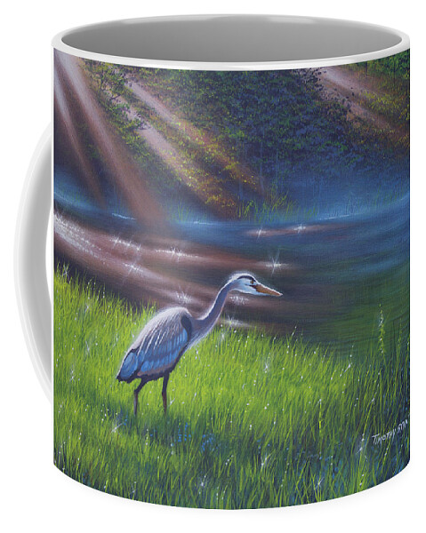 Landscape Coffee Mug featuring the painting Rise and Shine by Timothy Stanford