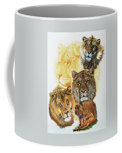 Liger Coffee Mug featuring the mixed media Ritzy by Barbara Keith