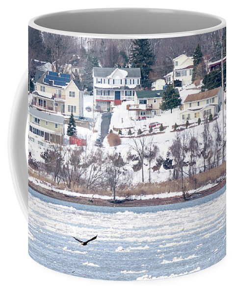 Hudson River Coffee Mug featuring the photograph River Ice by Kevin Suttlehan