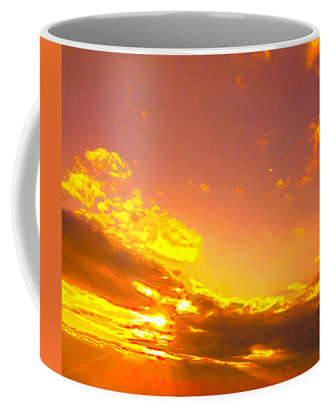 Flowijng Lave In The Sky Coffee Mug featuring the photograph River Of Gold by Trevor A Smith