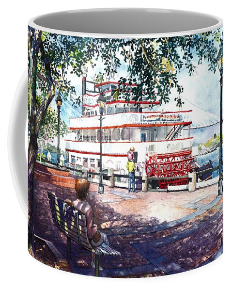 Savannah Coffee Mug featuring the painting River Queen by Merana Cadorette