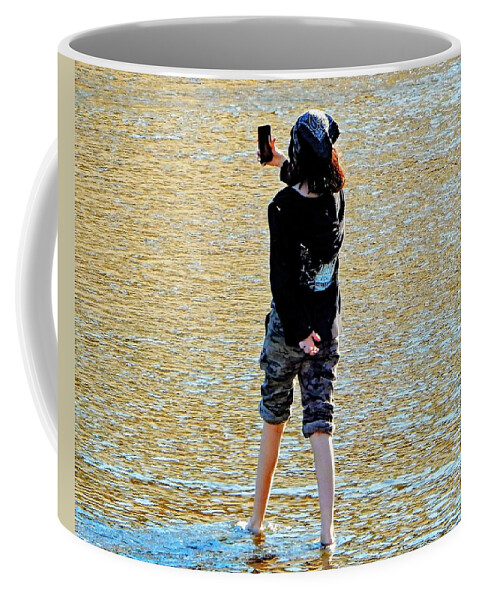 River Coffee Mug featuring the photograph River Selfie by Andrew Lawrence