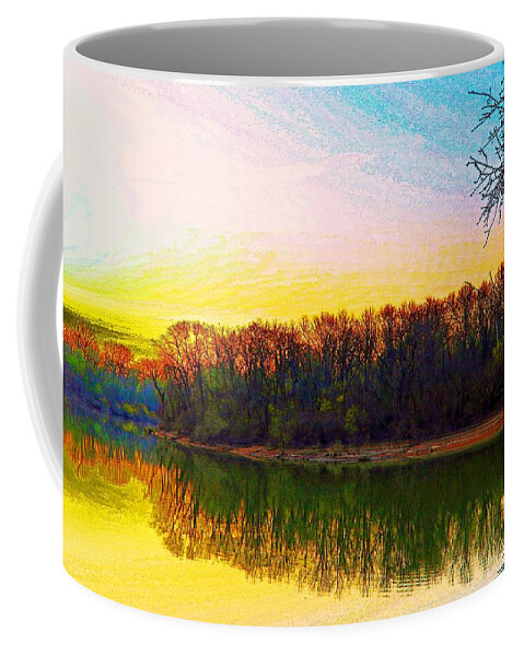 Scenic Coffee Mug featuring the photograph River Sunrise by Steve Warnstaff