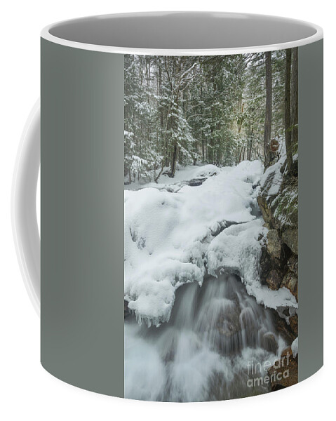 Franconia Notch Coffee Mug featuring the photograph River Under Snow by Sharon Seaward