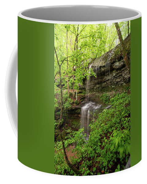 Waterfall Coffee Mug featuring the photograph Rocky Bluff Falls by Grant Twiss