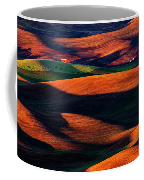 Palouse Coffee Mug featuring the photograph Rolling Hills by Yoshiki Nakamura