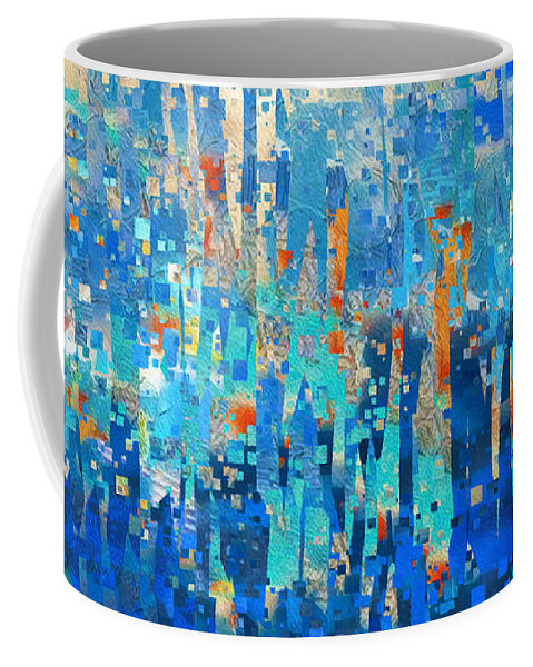 Blackblue Coffee Mug featuring the painting Romans 12 12. Rejoicing In Hope. by Mark Lawrence