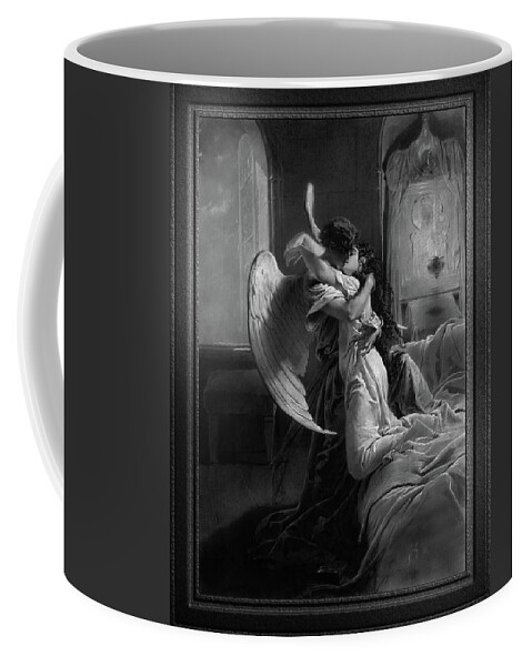 Romantic Encounter Coffee Mug featuring the painting Romantic Encounter by Mihaly von Zichy by Rolando Burbon