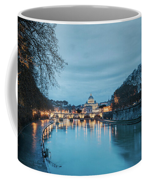 2018 Coffee Mug featuring the photograph Rome and Vatican at dawn by Benoit Bruchez