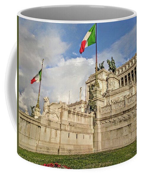 Emmanuel Monument. Rome Coffee Mug featuring the photograph Rome Monument by Yvonne Jasinski