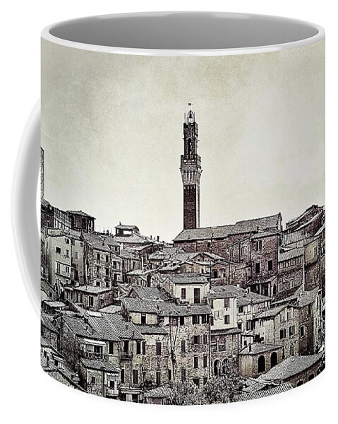 Siena Coffee Mug featuring the photograph Rooftops in Siena by Ramona Matei
