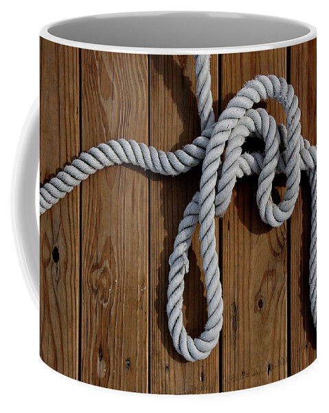 Abstract Coffee Mug featuring the photograph Rope Abstract - Atlantic Highlands by Stuart Allen
