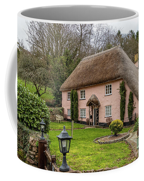 Cottage Coffee Mug featuring the photograph Rose Cottage Cockington by Shirley Mitchell