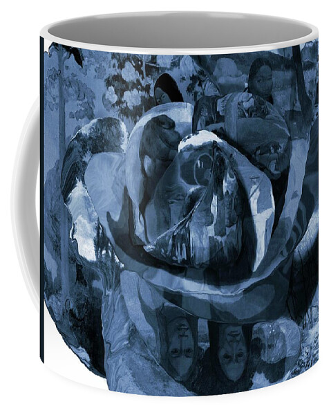 Abstract In The Living Room Coffee Mug featuring the digital art Rose No 1 by David Bridburg