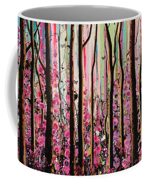 Flowers Coffee Mug featuring the painting Rose Wood by Angie Wright