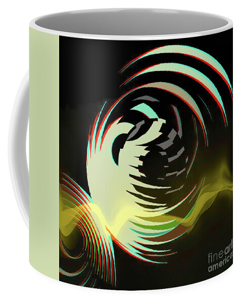 Geometric Art Coffee Mug featuring the digital art Roses in BW by Diana Mary Sharpton