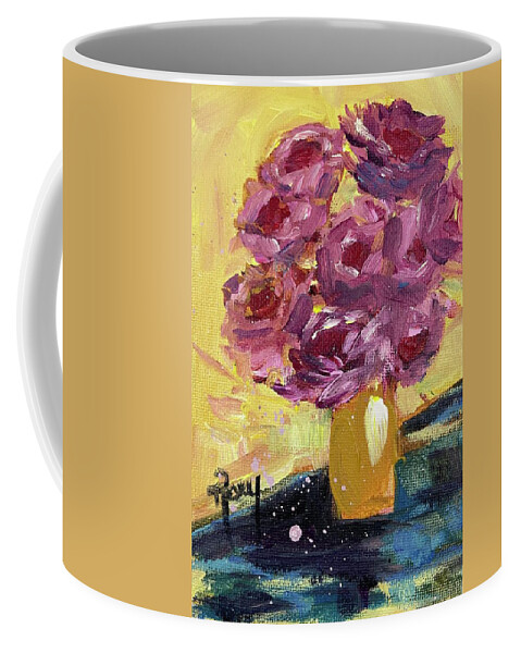 Roses Coffee Mug featuring the painting Roses on a Sunny Day by Roxy Rich