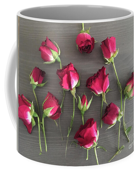 Roses Coffee Mug featuring the photograph Roses on Wood by Francis Smith Brown
