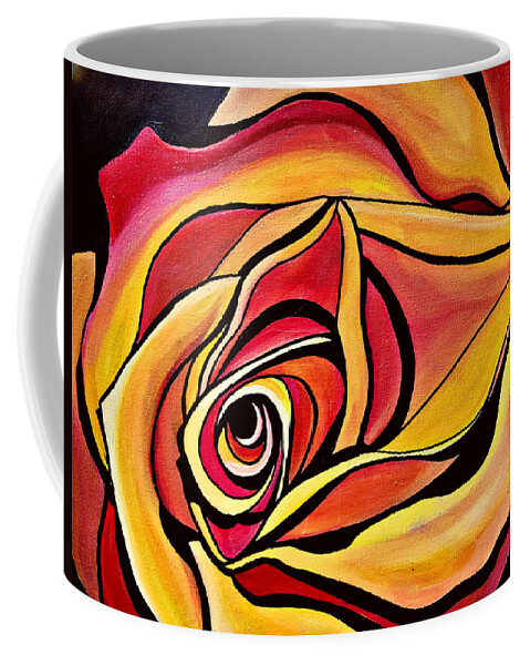  Coffee Mug featuring the painting Rossa Pesca by Emanuel Alvarez Valencia